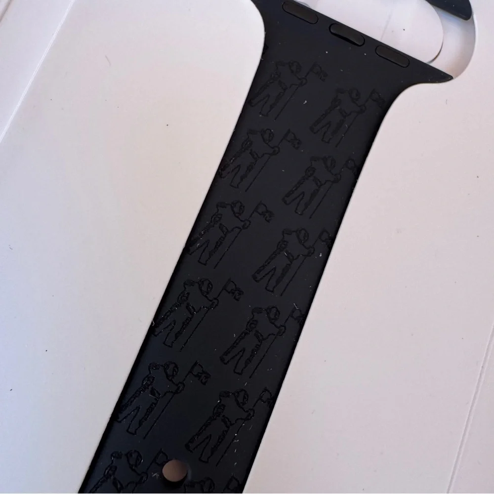 NWT - Apple Watch BLACK Sport band - VH1 MTV MOON MAN - LIMITED EDITION - Picture 1 of 9
